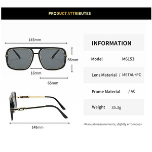 Lunettes de soleil vintage 2025 personnalisées avec logo, monture large en alliage pour hommes et femmes, protection UV400, double pont, style pilote carré, idéales pour la conduite - Product Image 5