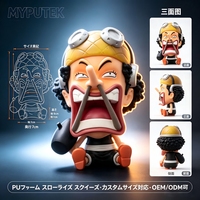 Figurines Q-version Usopp-9cm, Sanji, Nami, Gojo Satoru en position assise, à yeux ouverts, en mousse PU personnalisée, à rebond lent, nouveau produit, boîte mystère