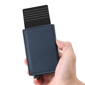Casekey Custom Hot-selling Multifunctional Smart Slim Large Capacity Stylish Pop up RFID <b>Metal</b> <b>Wallet</b> for Business Man - Product Image 1