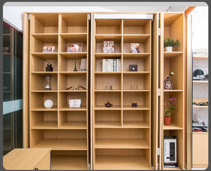 Quincaillerie de porte escamotable en spirale pour armoire avec inserts papillon et rails coulissants télescopiques cachés - Product Image 6