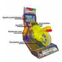 Machine de jeu de course de motos à monnayeur, simulateur de course moto, machine de jeu vidéo d'arcade avec distribution de tickets, à vendre