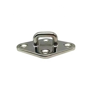 Nouvelle plaque d'œil <span class=keywords><strong>fixe</strong></span> en acier inoxydable 316 poli miroir, base diamantée, anneau en D de 80 mm, pour bateaux, yachts et navires HAICE - Product Image 6