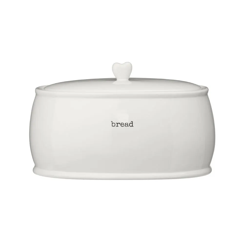 Factory direct custom ceramic bread storage box, wholesale unique white porcelain novelty bread bin