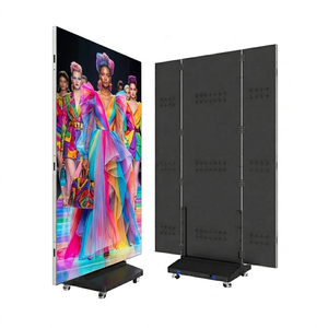 Afficheur LED pliable à trois volets GOB haute luminosité, affichage numérique portable d'intérieur, écran publicitaire mobile à économie d'énergie - Product Image 1