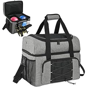 Bolsa de Bolos Brunswick de Gran Capacidad con Múltiples Bolsillos para Dos Bolas/Bolsa de Bolos de Doble Rodillo de Fábrica BSCI - Product Image 1