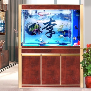 60-80 gallon Aquarium Fish Tank bó siêu rõ ràng Tempered Glass LED ánh sáng bơm nước ngọt Lọc thẳng đứng đứng - Product Image 4