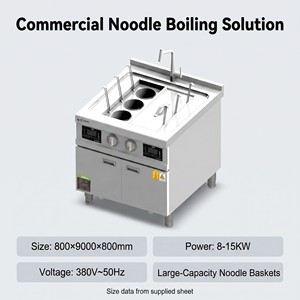 Cocedor de Fideos por Inducción Comercial de Cuatro Cestas, 8kW, Tipo Pedestal, para Restaurantes, Puestos de Comida y Servicios de Catering - Product Image 2