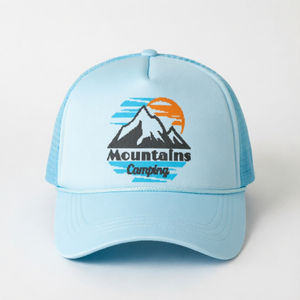 Gorra de Béisbol de 5 Paneles para Mujer, Estilo Trucker, con Visera Curva, Cierre a Presión, Estampado Digital, Impermeable - Product Image 3