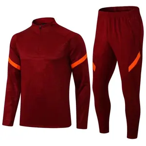 Nouveaux kits d'uniformes de football hommes maillot d'entraînement de football ensembles sport veste à manches longues survêtement de football