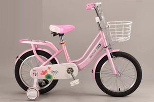 Vélo à une vitesse en acier <span class=keywords><strong>pour</strong></span> filles avec frein et roues stabilisatrices <span class=keywords><strong>pour</strong></span> les enfants de 3 à 10 ans - Product Image 5