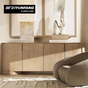 Villa living room solid wood <strong>sideboard</strong>; living room wall-mounted four-door <strong>storage</strong> <strong>sideboard</strong>; six-door <strong>storage</strong> TV cabinet - Product Image 2