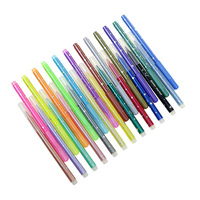 BECOL – Lot de marqueurs scintillants multicolores en plastique brillant à pointe feutre pour scrapbooking