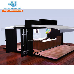 Kiosque de café préfabriqué en métal pour la vente en gros, design de café-bar en bois, station de bar, stand, kiosque de café CFS-S003 Pre - Product Image 4