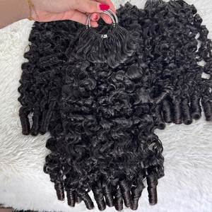 Cabello Humano Rizado Birmano para Trenzas Boho, Extensiones de Cabello Humano 100% Natural, Cabello Humano para Trenzas con Nudos Milagrosos - Product Image 1