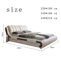 Neu Eingetroffenes Preisgünstiges Yifan Langlebiges Modernes Lederbett mit Stauraum Doppelbett Schlafzimmermöbel