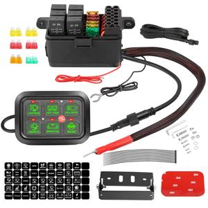 Boîtier de commande de relais de lumière automobile 6 canaux à intensité variable ON-OFF 12V pour LED, interrupteur YJ-6100B, contrôleur LED 6 canaux pour voiture - Product Image 4