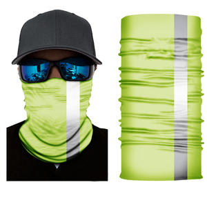 Diseño personalizado de fábrica, bufanda impresa, cubierta facial, deportes, tubular sin costuras, bandana de seguridad para montar con tiras reflectantes - Product Image 2