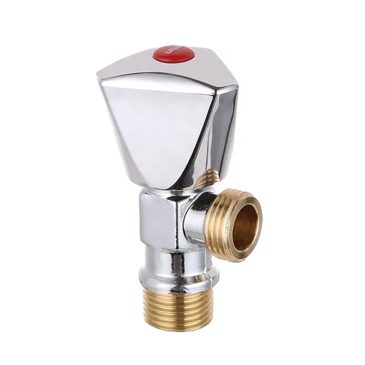LIRLEE Customizable Lead Free Brass Chrome Plated Female Thread Compression Quarter Turn Water Shut Off Angle Stop Valve