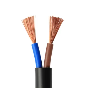 Copper Conductor Royal Cord Flexible Cable RVV, 2 3 4 5 Core 0.75 1 1.5 2.5 4 6mm Electrical Cable Wire H05VV-F Power Cable