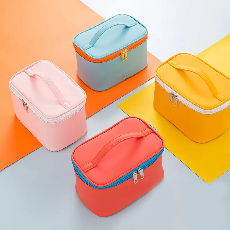 Новый Дизайн PU кожаная сумка для туалетных принадлежностей OEM на заказ косметическая сумка для хранения водонепроницаемые чехлы для макияжа рекламная подарочная сумка