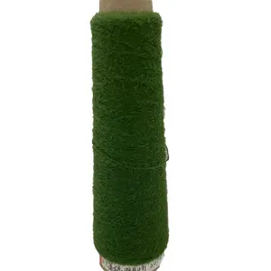 Wholesale Supplier 100% Nylon 0.7 Green Feather Crochet Knitting Yarn