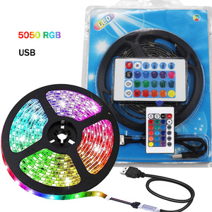 Kit de barres lumineuses LED 5050 pour éclairage d'ambiance TV, avec alimentation USB 5V basse tension, étanche, époxy, et télécommande RGB. - Product Image 1