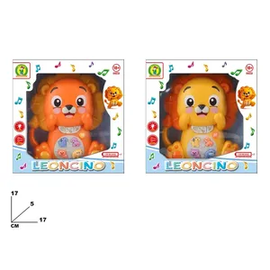 Jouet Lion Musical en Plastique Leoncino 17cm Fonctionnant sur Piles Unisexe pour Enfants de 18 Mois et Plus Jeu Interactif - Product Image 1