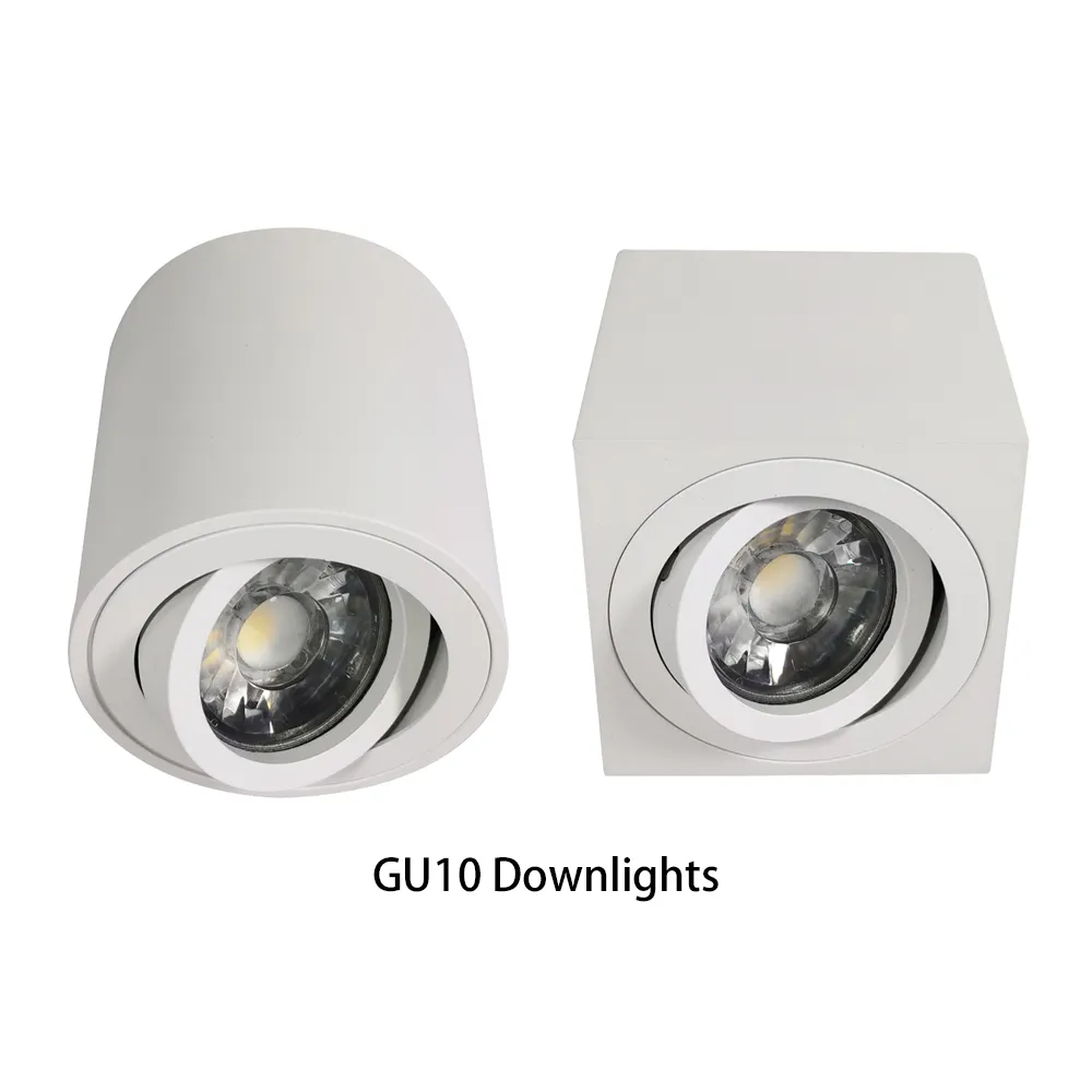 Hot Sale GU10 E27 PAR30 LED Spotlight Aluminum Indoor Ceiling Surface Mounted Round Cylinder Downlight