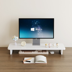 Monitor Riser <b>Desktop</b> Storage Shelf With Drawer Office <b>Organizer</b> Standing Type Rectangle Shape Foldable Rotatable Movable - Product Image 2