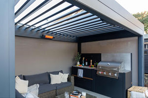 Youya Camping Luxury Outdoor <strong>Kitchen</strong> Cabinets with Sink &amp; Fridge 304 Stainless Steel Outdoor L-shaped <strong>Kitchen</strong> with Pergola - Product Image 3