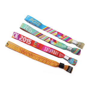 Fabric Wristband Woven Wristband for Events Fashion Ribbon Wrapped Bangle Bracelet for Promotion