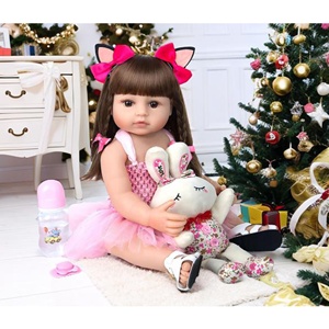 KK Smart Talking Singing 55CM Full Baby Silicone <span class=keywords><strong>Reborn</strong></span> Toddler Gril Tutti Réaliste À La Main 3D Peau Plusieurs Couches Peinture - Product Image 1