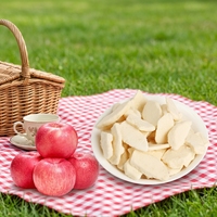 Produits fruitiers Halal, en-cas en vrac, vente en gros, tranches de pommes séchées FD, prix d'usine, étiquette privée, emballage personnalisé, faible MOQ, exportation