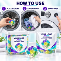 Capsules de lessive 6 en 1, 12g, multi-chambres, formule liquide complète, marque privée pour marques de détail haut de gamme