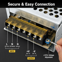 Alimentation électrique à découpage AC/DC 12V 8.3A 100W en boîtier métallique IP20 pour éclairage LED intérieur