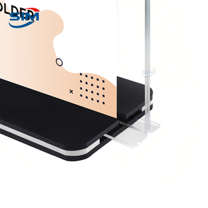 Support de menu et porte-étiquettes personnalisé en acrylique double face, lavable, portable, pour présentoir de table, avec <span class=keywords><strong>base</strong></span> noire - Product Image 5