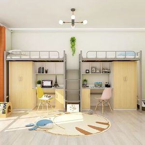 Lits d'appartement et d'étudiant en bois et en acier de style moderne personnalisés <span class=keywords><strong>pour</strong></span> chambre à coucher ou dortoir scolaire - Product Image 3