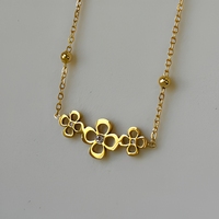 Collier en acier inoxydable avec pendentif fleur cœur marguerite pour femme, doré, double chaîne superposée, ras-du-cou, bijou minimaliste, cadeau