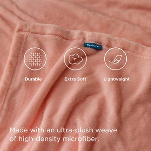 Manta de forro polar de franela rosa con logotipo personalizado, manta de microfibra suave para viajes, avión, cama para el hogar, manta estilo para invierno