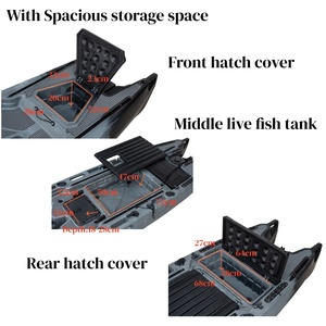 Nuevo Kayak de Pesca HDPE Sit-On-Top para 1-2 Personas con Motor de Propulsión, Embarcación de Plástico Resistente para Océano - Product Image 1