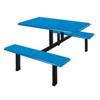 Mobilier cantine scolaire table à manger avec banc restauration rapide ensemble table et chaises pour étudiants
