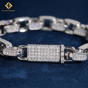 ZUANFA JEWELRY - Pulsera de Diamantes Cultivados en Laboratorio con Cadena Cuadrada de 8.2 mm, Certificación HPHT IGI, Joyería de Diamantes de Lujo, Oro Blanco 925 - Product Image 4