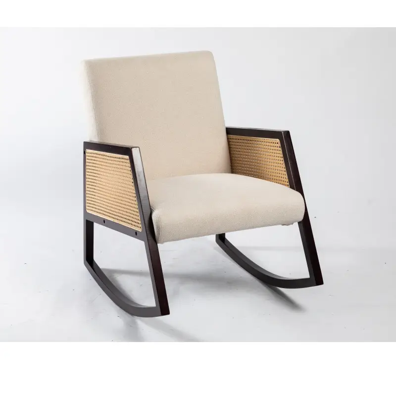 Модное японское нордическое деревянное кресло для отдыха с высокой спинкой в подлокотнике
