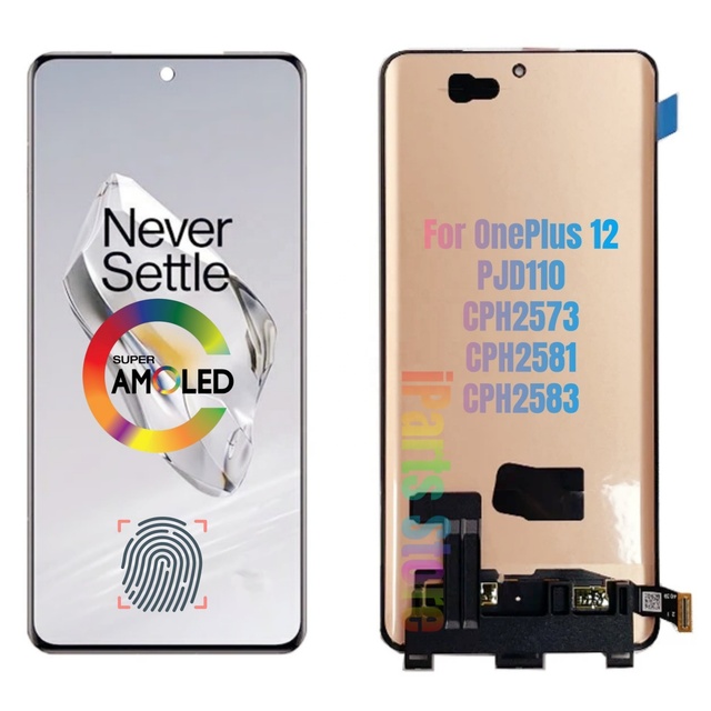 IParts Replacement New Display for OnePlus 12 5G CPH2573 CPH2583 PJD110 CPH2581 120Hz AMOLED Touch Screen Assembly OEM Parts