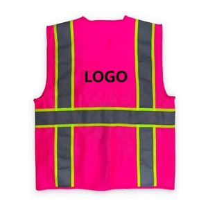 เสื้อกั๊กนิรภัยสะท้อนแสงสีแดงเรืองแสงแบบปรับได้ ผลิตจากโรงงานโดยตรง ปรับแต่งได้ตามต้องการ พร้อมโลโก้สะท้อนแสง - Product Image 4