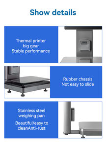 Sistema pos de alta calidad, báscula con pantalla táctil, báscula de caja registradora para el mercado minorista, Inteligente Electronique escala - Product Image 3