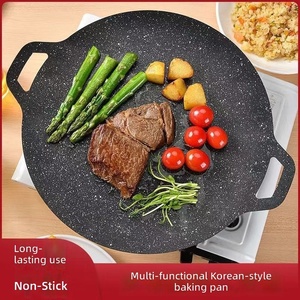 Plaque de cuisson coréenne antiadhésive en pierre Maifan, ronde, portable, pour camping, compatible gaz et induction - Product Image 3