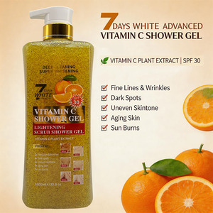 Gel Douche Naturel à la Vitamine C Éclaircissant pour les Aisselles, Anti-Âge, Brûlures Solaires, SPF30, Lavant Corporel Antibactérien - Product Image 5