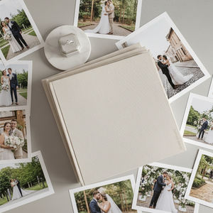 Diviseur de papier <span class=keywords><strong>parchemin</strong></span> de luxe avec impression personnalisée 25X25 CM Tissu Lin Cove Auto-Adhésif Livre Photo Album Impression de Livre - Product Image 2