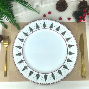Assiettes en plastique réutilisables sur le thème de Noël, assiettes décoratives à motif de maison en pain d'épices pour les fêtes de Noël - Product Image 3